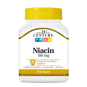 Tabletas Niacina 100 mg 21st Century paquete de tres