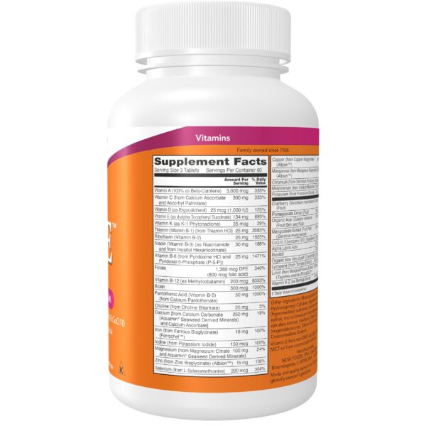 Tabletas NOW Foods Eve multivitaminico mujer con superfrutas