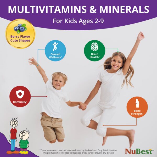 Tabletas NuBest Tall Kids vitaminas para crecimiento de niños