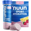 Tabletas Nuun Sport electrolitos limonada con fresa paquete 4