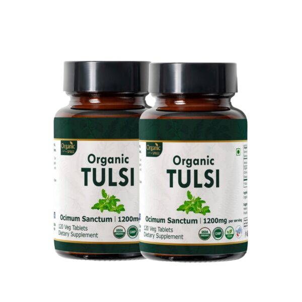 Version 1.0.0 Tabletás Organic Spree Tulsi albahaca sagrada 120 unidades pack 2