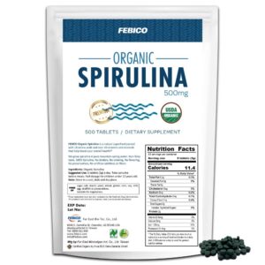 Version 1.0.0 Paquete de tabletas orgánicas de espirulina FEBICO 250g