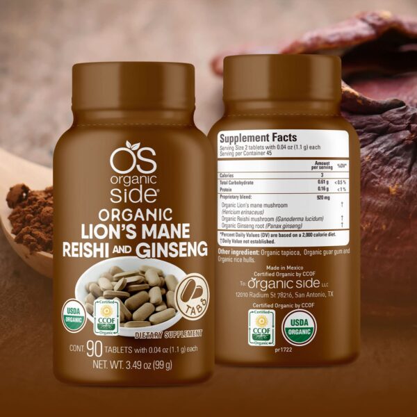 Tabletas OS Organic Side para energía y enfoque natural