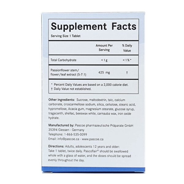 Tabletas Pascoflair ayuda para sueño y estrés mental