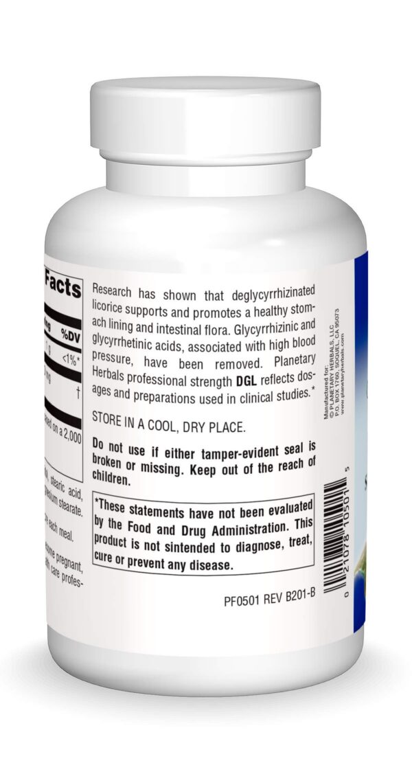 Version 1.0.0 Tabletas Planetary Herbals DGL regaliz desglucirrizinado