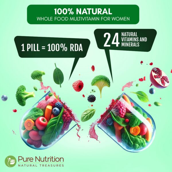 Tabletas potentes 1500mg multivitaminas mujeres Pure Nutrition