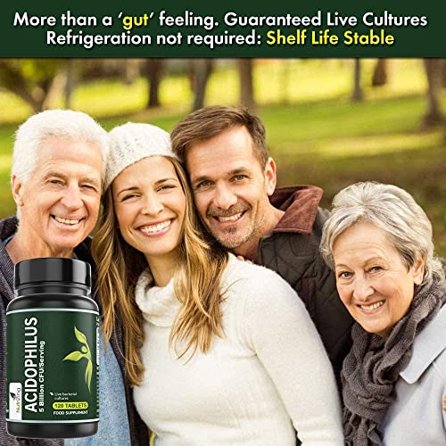 Tabletas probióticas NutriZing con lactobacillus acidophilus 50B UFC