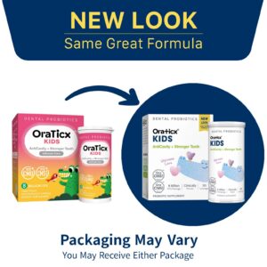 Tabletas probióticas OraTicx para cuidado dental infantil