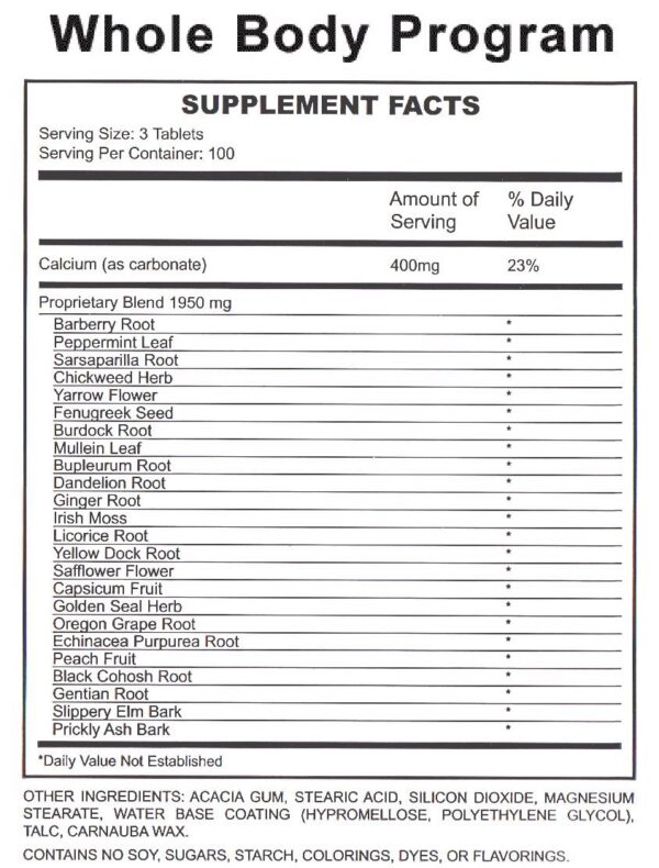 Version 1.0.0 tabletas programa cuerpo completo pure body institute