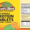 Tabletas de proteína masticables sabor miel Nature's Blend