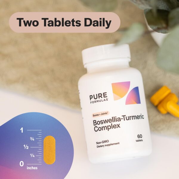 Tabletas PureFormulas Boswellia Cúrcuma en soporte para articulaciones