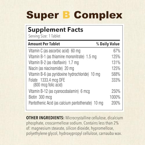 Tabletas Puregen Labs Super B para energía e inmunidad