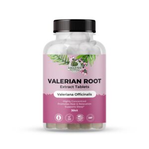 Tabletas de raíz de valeriana Amazing Botanicals frasco 30 unidades