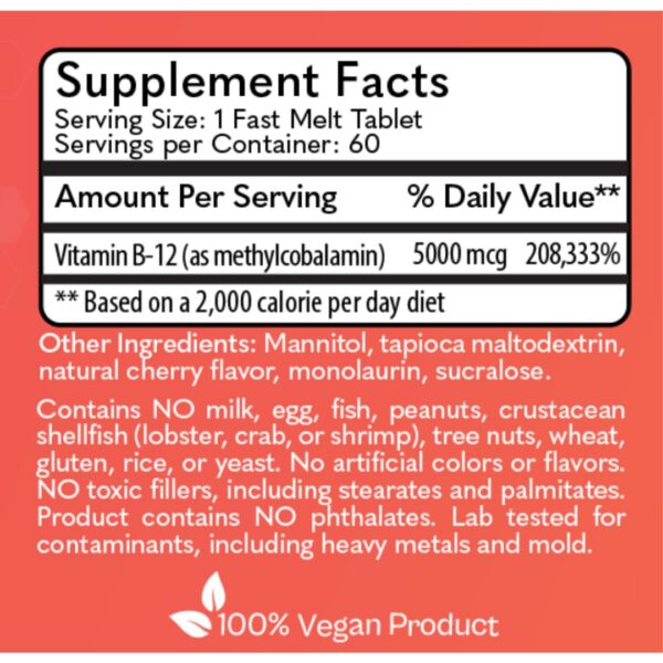 Version 1.0.0 Tabletas de rápida disolución vitamina B12 metilada