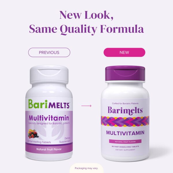 Tabletas rápido disolución multivitamínico bariátrico BariMelts
