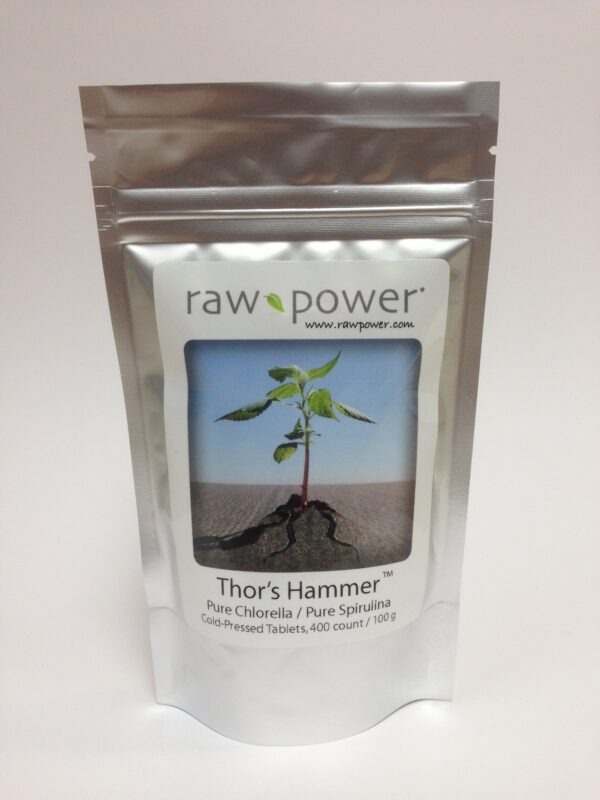 Tabletas Raw Power mezcla pura chlorella y spirulina orgánica