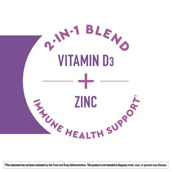 Tabletas sabor saúco Nature Made Wellblends D3 y Zinc