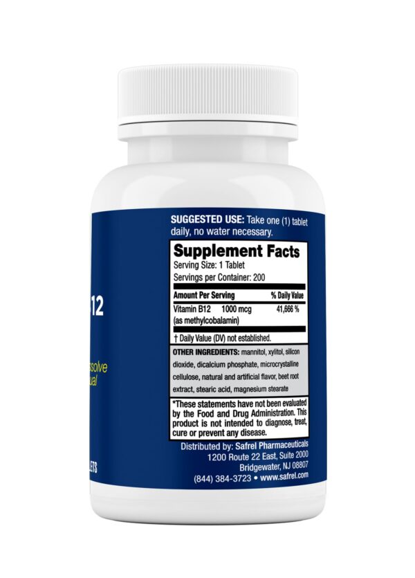 Version 1.0.0 Tabletas Safrel B12 rápida disolución sabor cereza