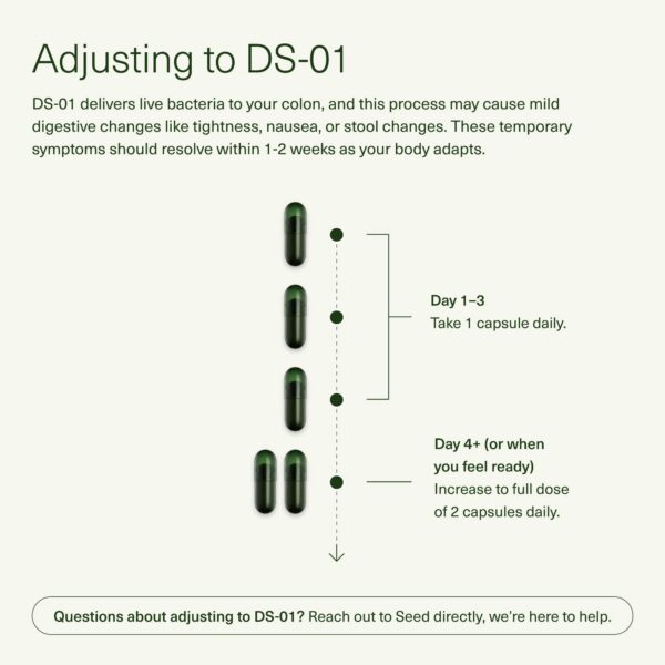 Tabletas Seed DS-01 suplemento prebiótico y probiótico vegano para salud intestinal