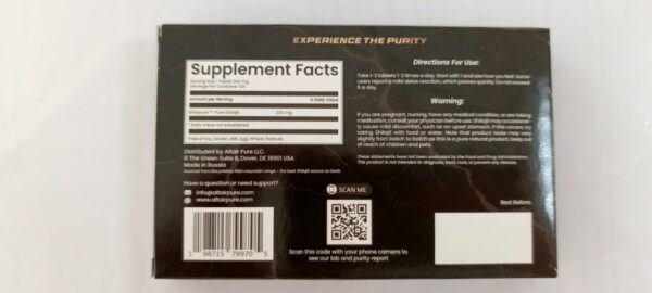 Version 1.0.0 Tabletas Shilajit Altair Shilapure mostrando cápsulas