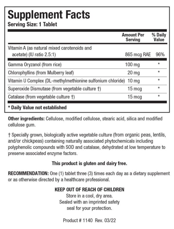 Version 1.0.0 Tabletas de soporte digestivo y salud gastrointestinal Gastrazyme