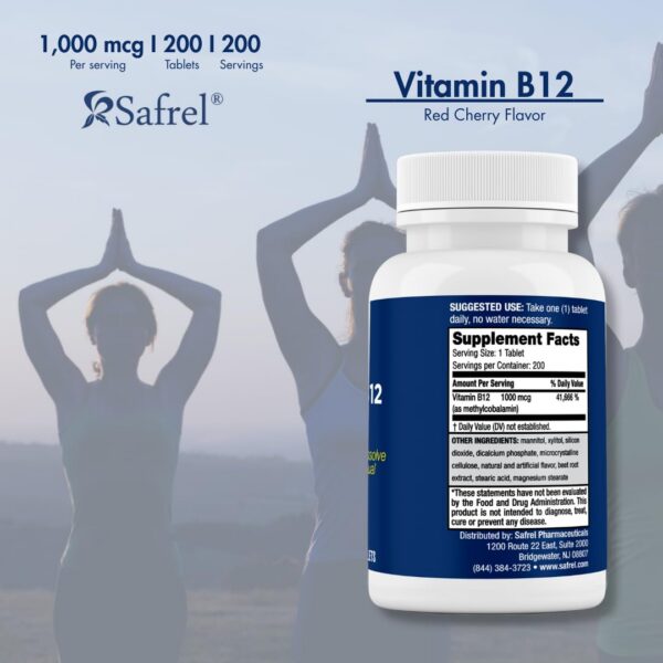 Tabletas para soporte energía metabolismo Safrel B12