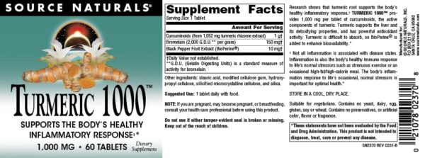 Version 1.0.0 tabletas Source Naturals Cúrcuma para respuesta inflamatoria saludable