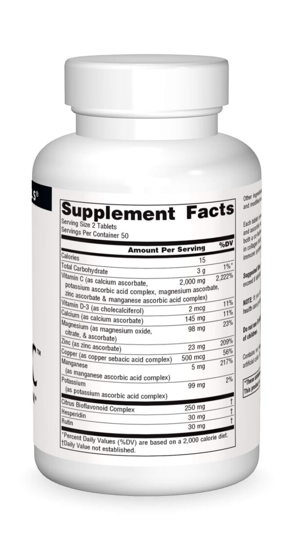 Tabletas Source Naturals Ultimate Ascorbate C potencia máxima