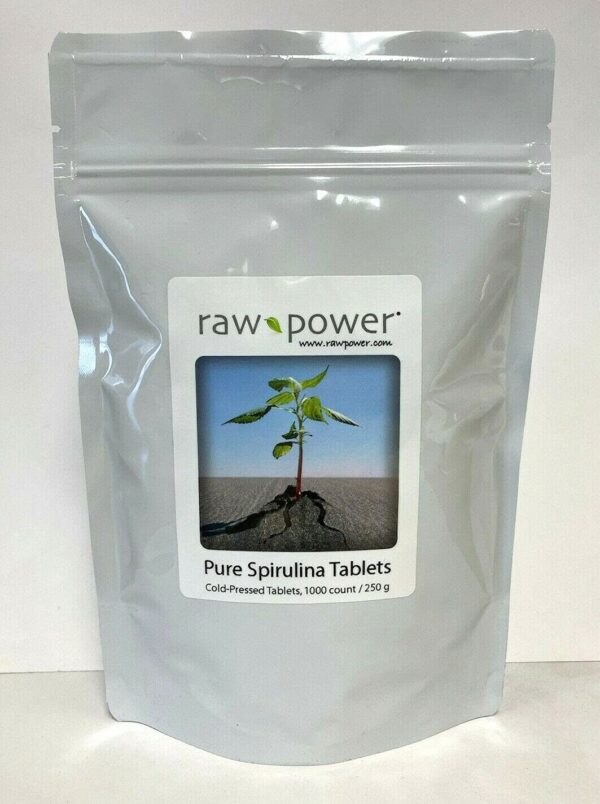 Tabletas de spirulina orgánica pura y prensada en frío 1000 unidades