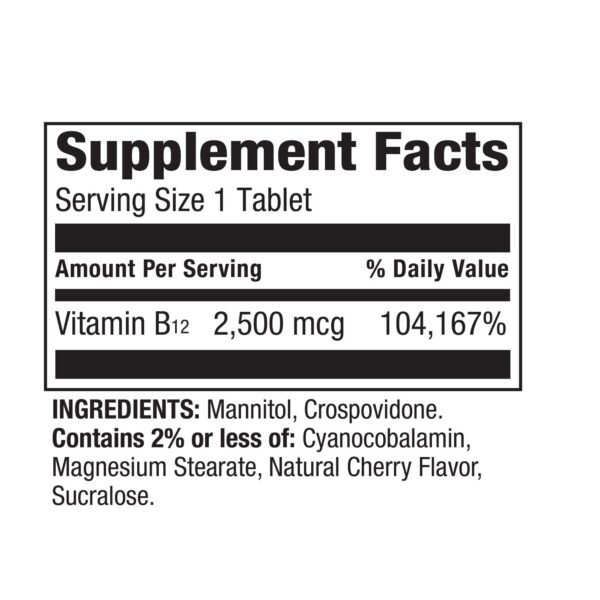 Tabletas Spring Valley vitamina B12 para veganos y vegetarianos