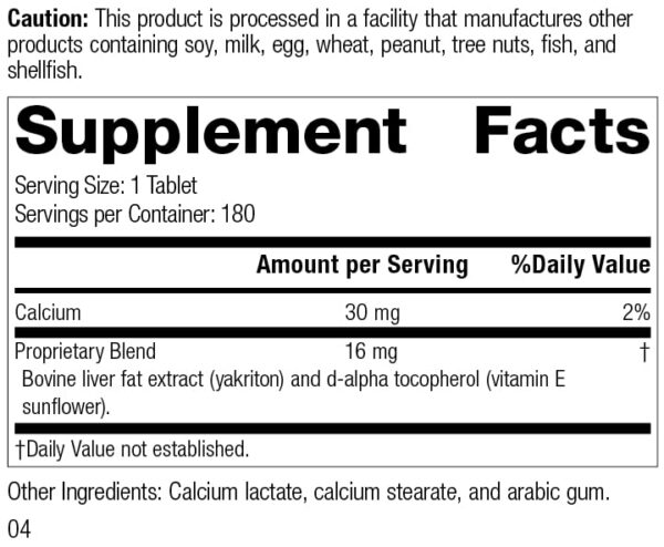 Tabletas Standard Process Inc. Antronex para salud hepática