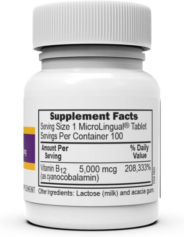 Version 1.0.0 Tabletas sublinguales disolviéndose Superior Source vitamina B-12 5000 mcg