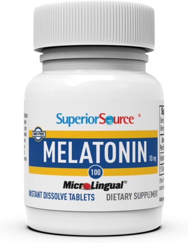 Tabletas sublinguales melatonina Superior Source 100 tabletas
