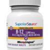 Tabletas sublinguales Superior Source B-12 sobre la lengua