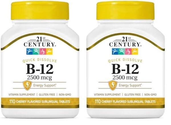 Tabletas sublinguales vitamina b12 21st century 110 unidades