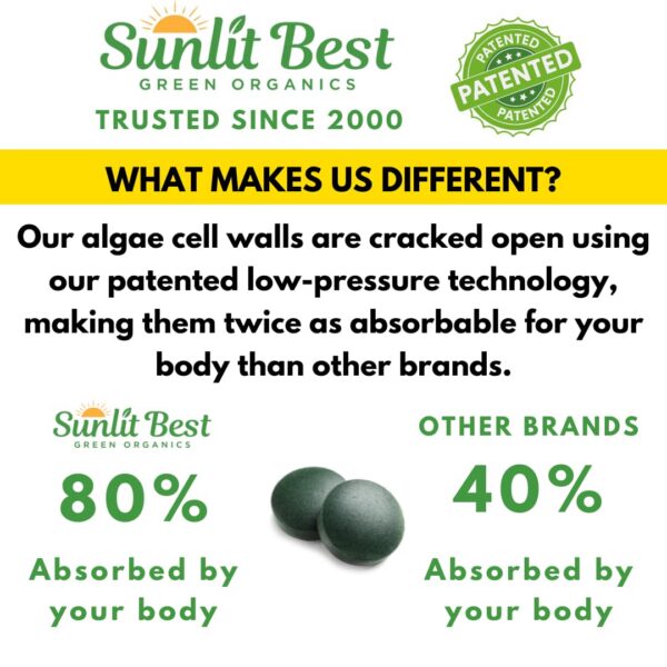 Tabletas de superfood chlorella y spirulina 50/50