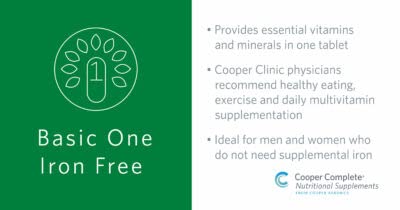 Version 1.0.0 Tabletas suplemento básico sin hierro Cooper Complete