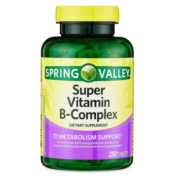 Tabletas suplemento complejo B super vitaminas SEDLAV 250 unidades