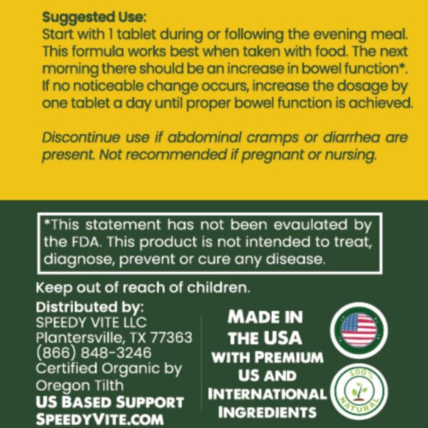 Tabletas de suplemento para función intestinal SpeedyVite