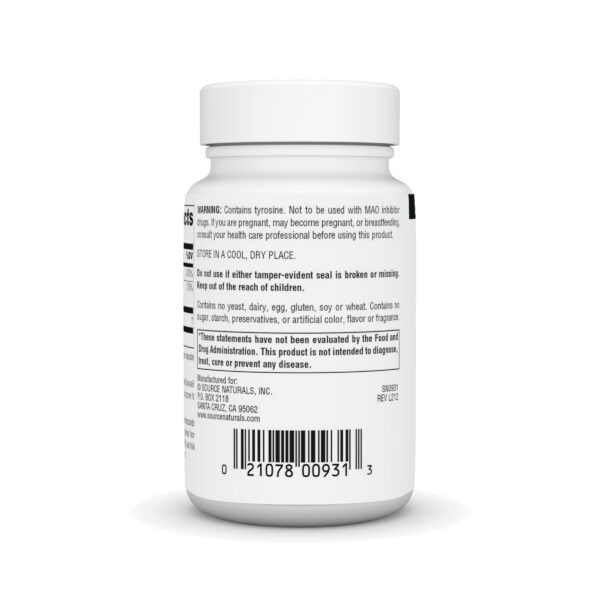 Tabletas suplemento N-Acetil L-Tirosina para apoyo neurológico