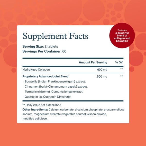 Tabletas del suplemento para salud articular Youtheory