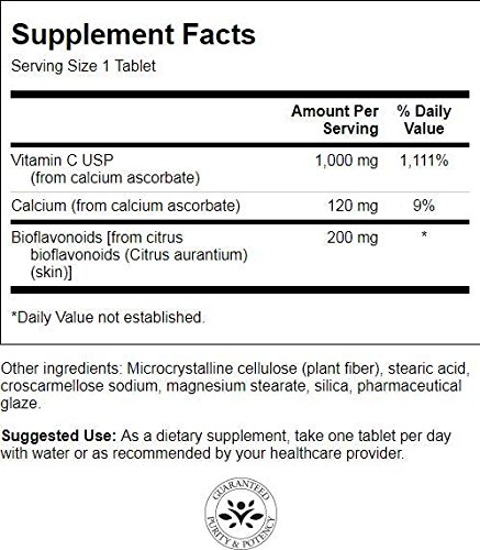 Tabletas de Swanson vitamina c tamponada con bioflavonoides 250 count