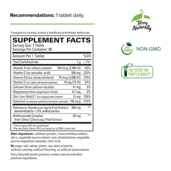 Tabletas Terry Naturally ViraPro para sistema inmune