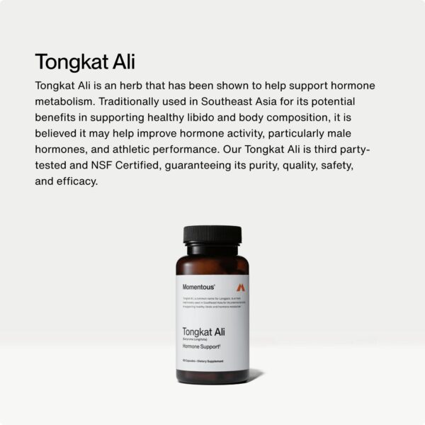 Version 1.0.0 Tabletas de Tongkat Ali Momentous para salud hormonal y energía