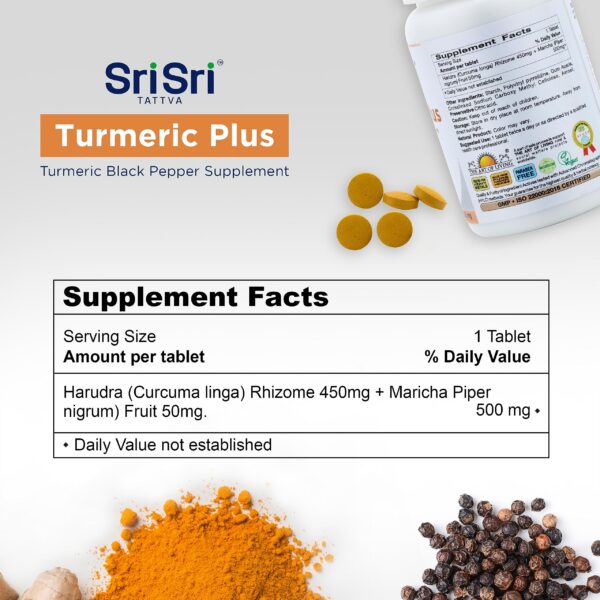Tabletas Turmeric Plus para apoyo articular y sistema inmunológico