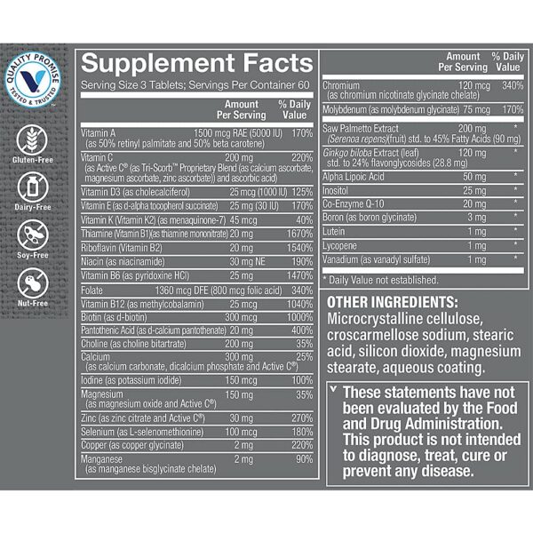 tabletas Ultimate Man 50+ suplemento para hombres mayores