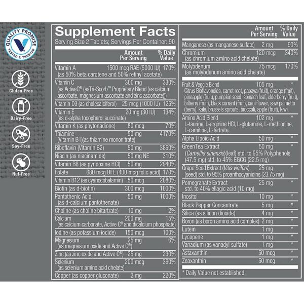 Version 1.0.0 Tabletas Ultimate Man multivitamínico para hombres