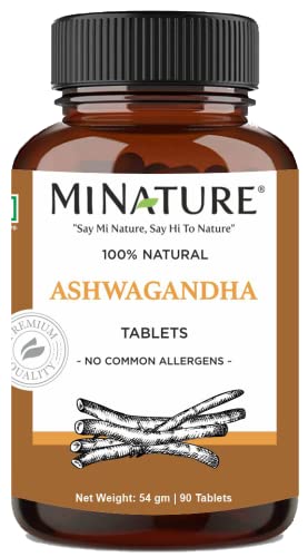 Tabletas veganas de Ashwagandha 1000mg por mi Nature India