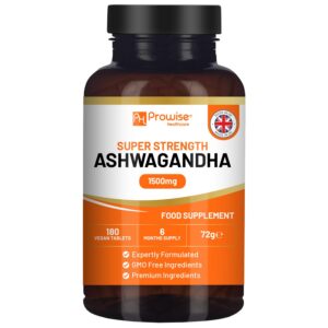 Tabletas veganas Ashwagandha Prowise botella 180 unidades