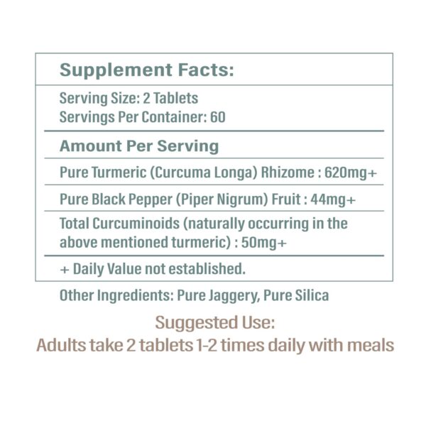 tabletas veganas cúrcuma Lakadong con pimienta negra